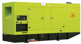 Дизельный генератор Pramac GSW 560 V в кожухе с АВР