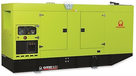 Дизельный генератор Pramac GSW 630DO в кожухе с АВР