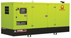 Дизельный генератор Pramac GSW 170 I в кожухе с АВР