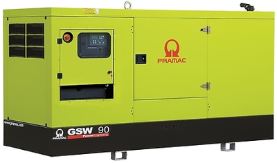 Дизельный генератор Pramac GSW 90 I в кожухе с АВР